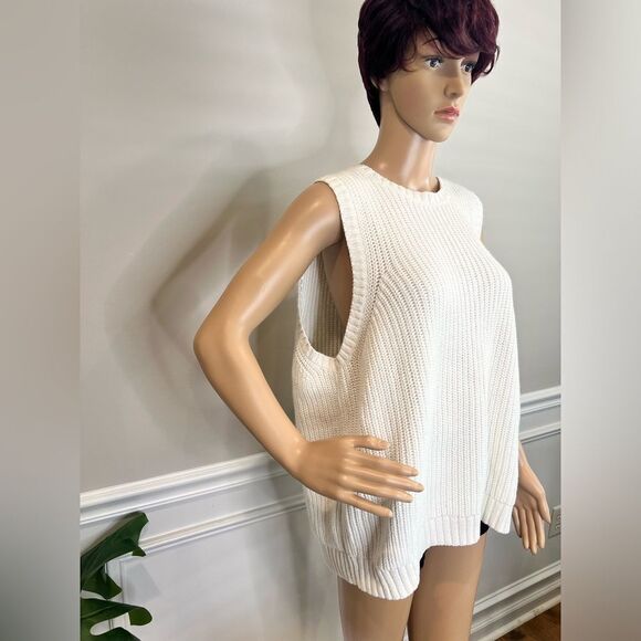 NWT J Crew Factory Ivory Sweater-vest - Picture 6 of 7